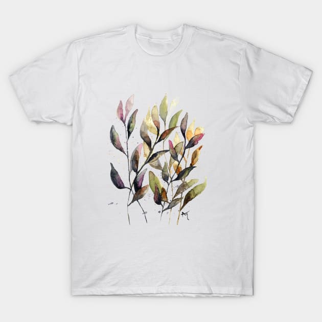 Leaves T-Shirt by Andraws Art